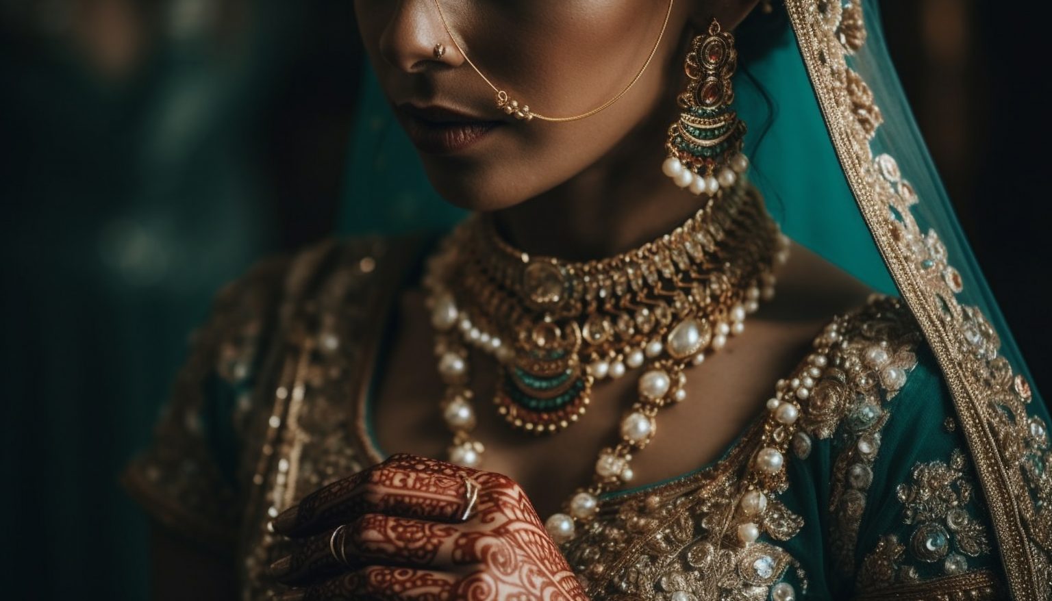 Young woman exudes elegance in traditional sari generated by artificial intelligence