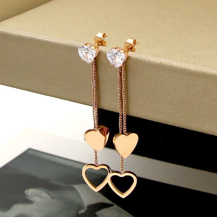 Heart Dangle Earrings