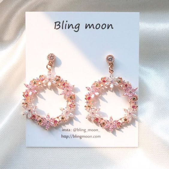 Floral Hoop Earrings