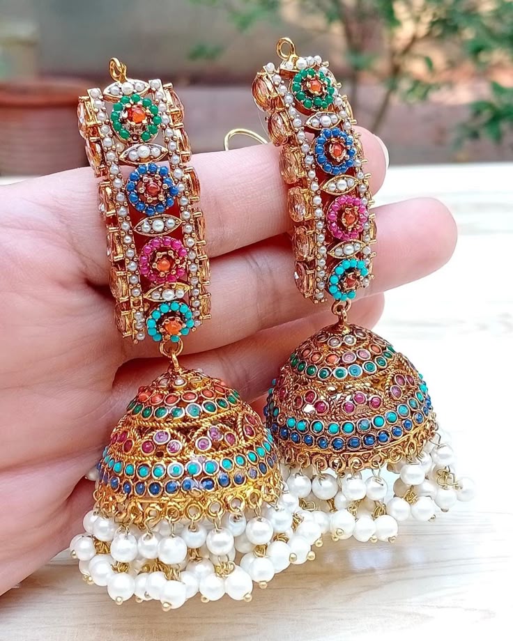 Multicolor Jhumka Earrings
