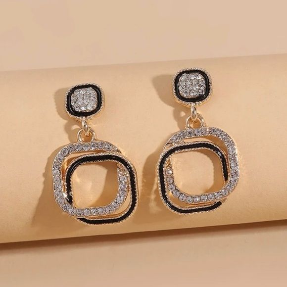 Geometric Square Earrings