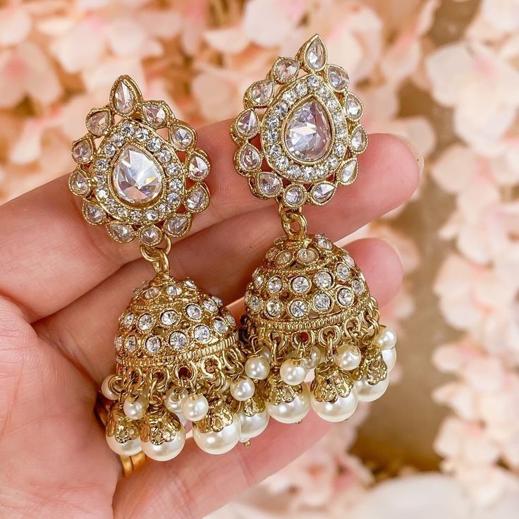 Gold Jhumka Earrings