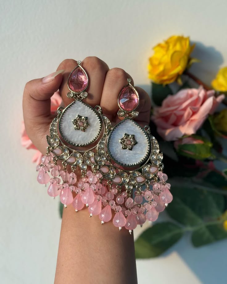 pink teardrop-shaped