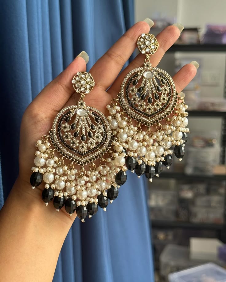black earrings